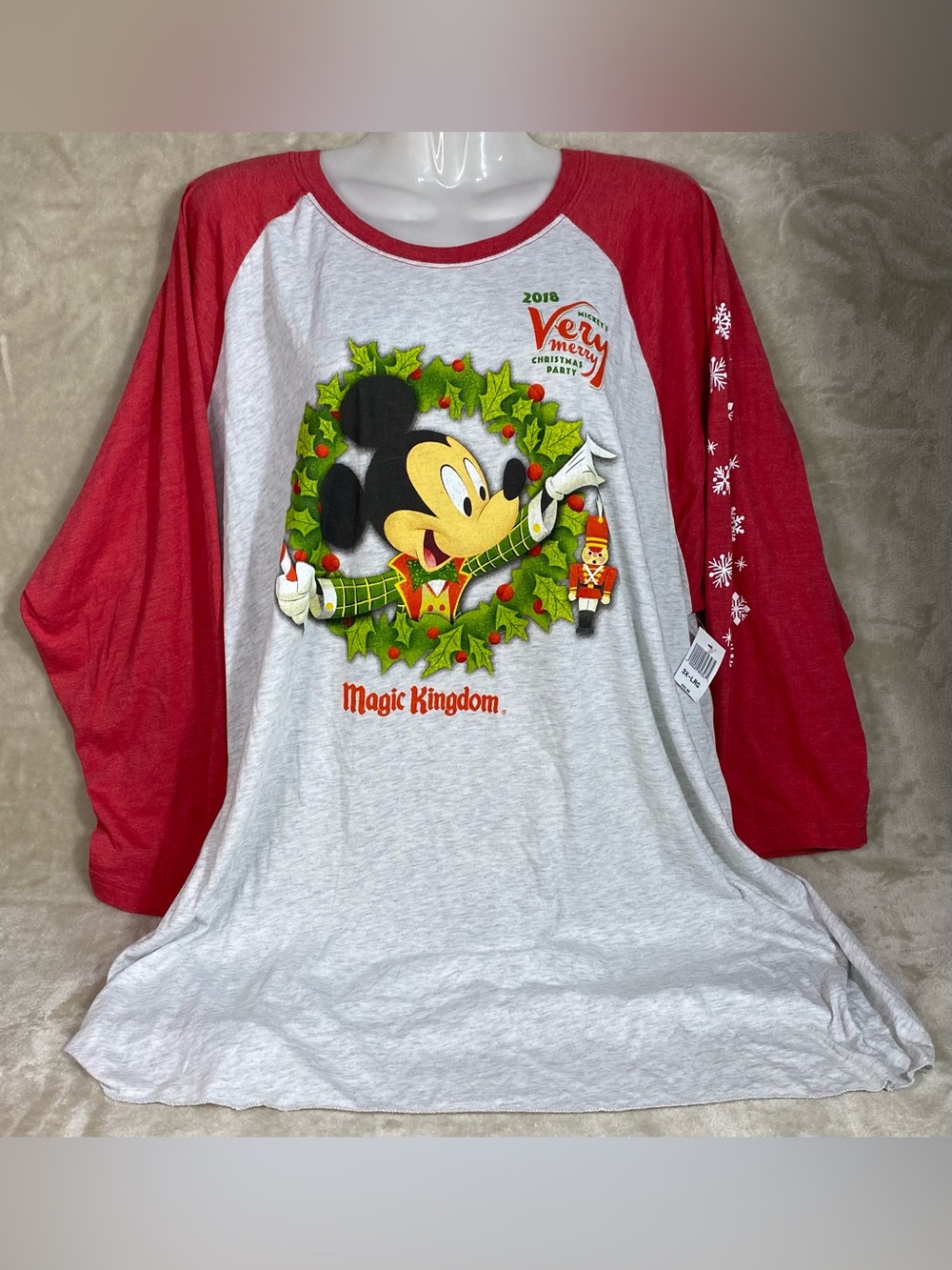 Disney Parks Mickey's Very Merry Christmas Party 3XL T-Shirt 2018 Heather Gray